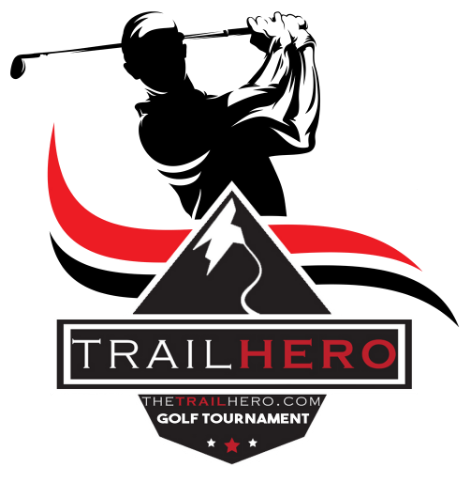 Logo for the Trail Hero Golf Tournament, featuring Crush Golf and Grill branding.